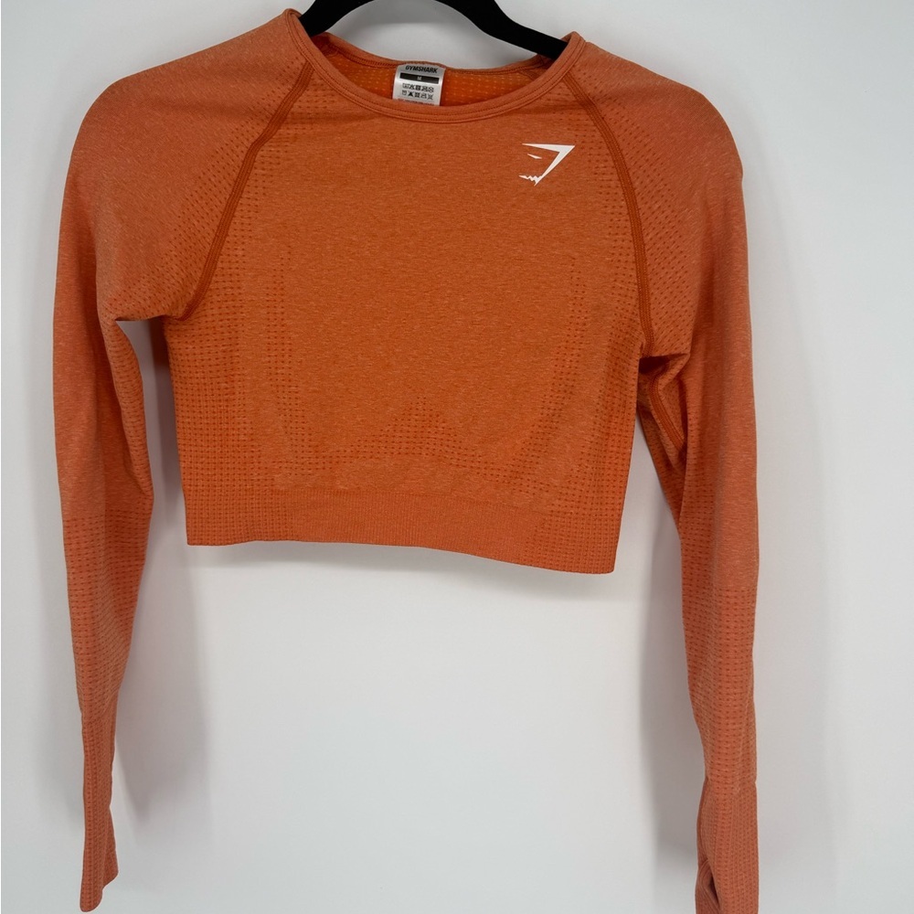 Gymshark Vibrant Orange Long Sleeve Crop Top